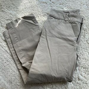 Old Navy Tan High-Rise Pixie Straight Pants